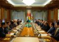 Mazlûm Ebdî û Tom Barrack li Hewlêrê civiyan